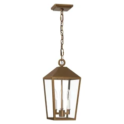 Open Box Cole Outdoor Hanging Light, Burnished Brass