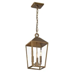 Open Box Cole Outdoor Hanging Light, Burnished Brass