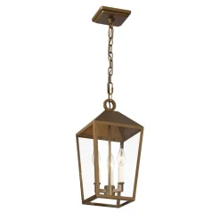 Open Box Cole Outdoor Hanging Light, Burnished Brass