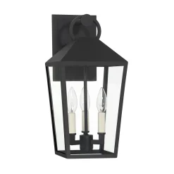 Open Box Cole Outdoor Wall Light, Medium, Black