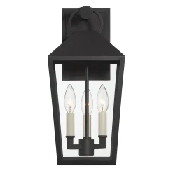 Open Box Cole Outdoor Wall Light, Medium, Black