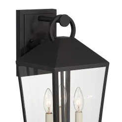 Open Box Cole Outdoor Wall Light, Medium, Black