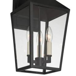 Open Box Cole Outdoor Wall Light, Medium, Black