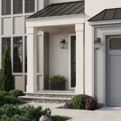 Open Box Cole Outdoor Wall Light, Medium, Black