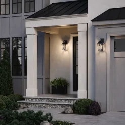 Open Box Cole Outdoor Wall Light, Medium, Black