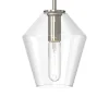 Open Box Eva 9" Clear Diamond Pendant, Polished Nickel