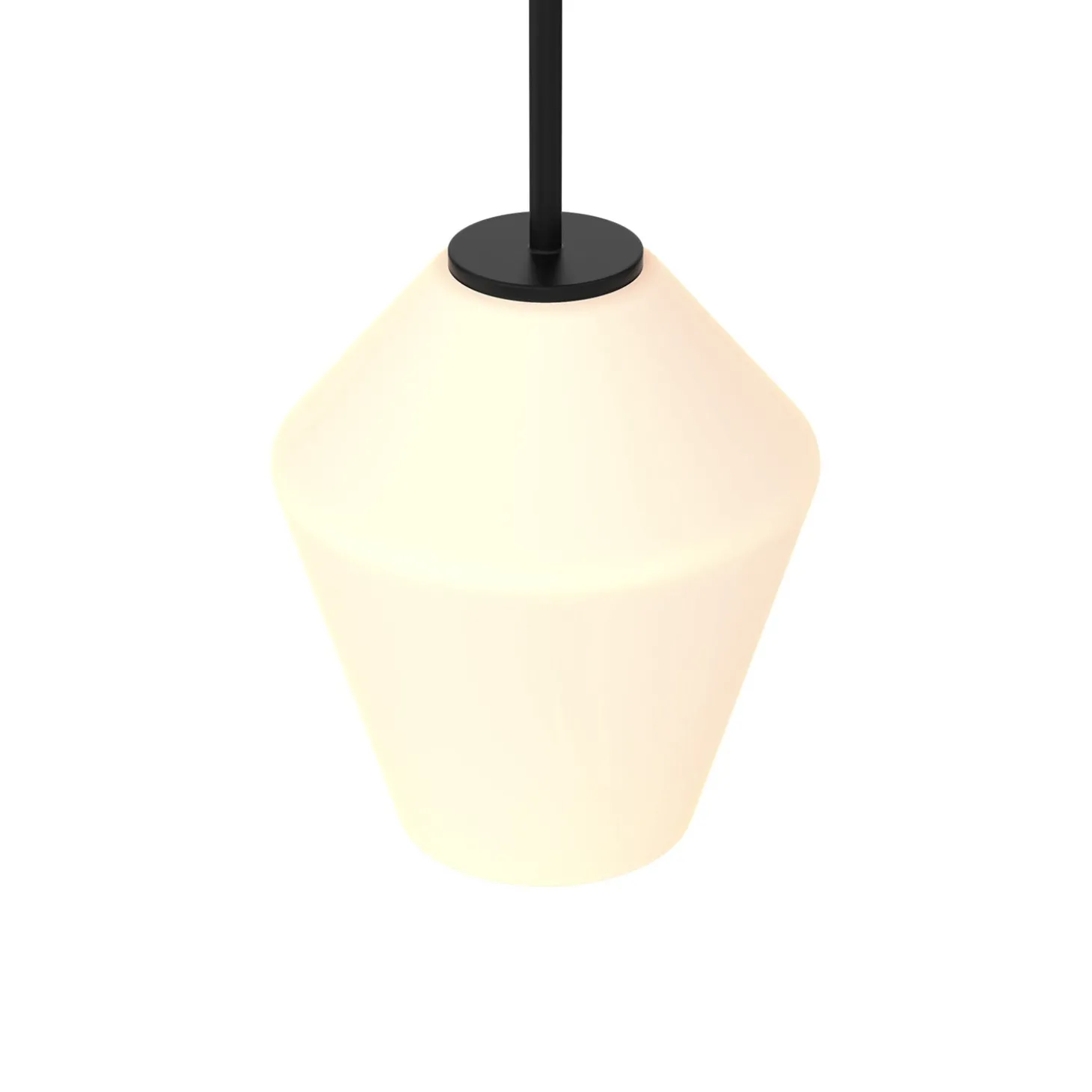 Open Box Eva 9" Opal Diamond Pendant, Matte Black