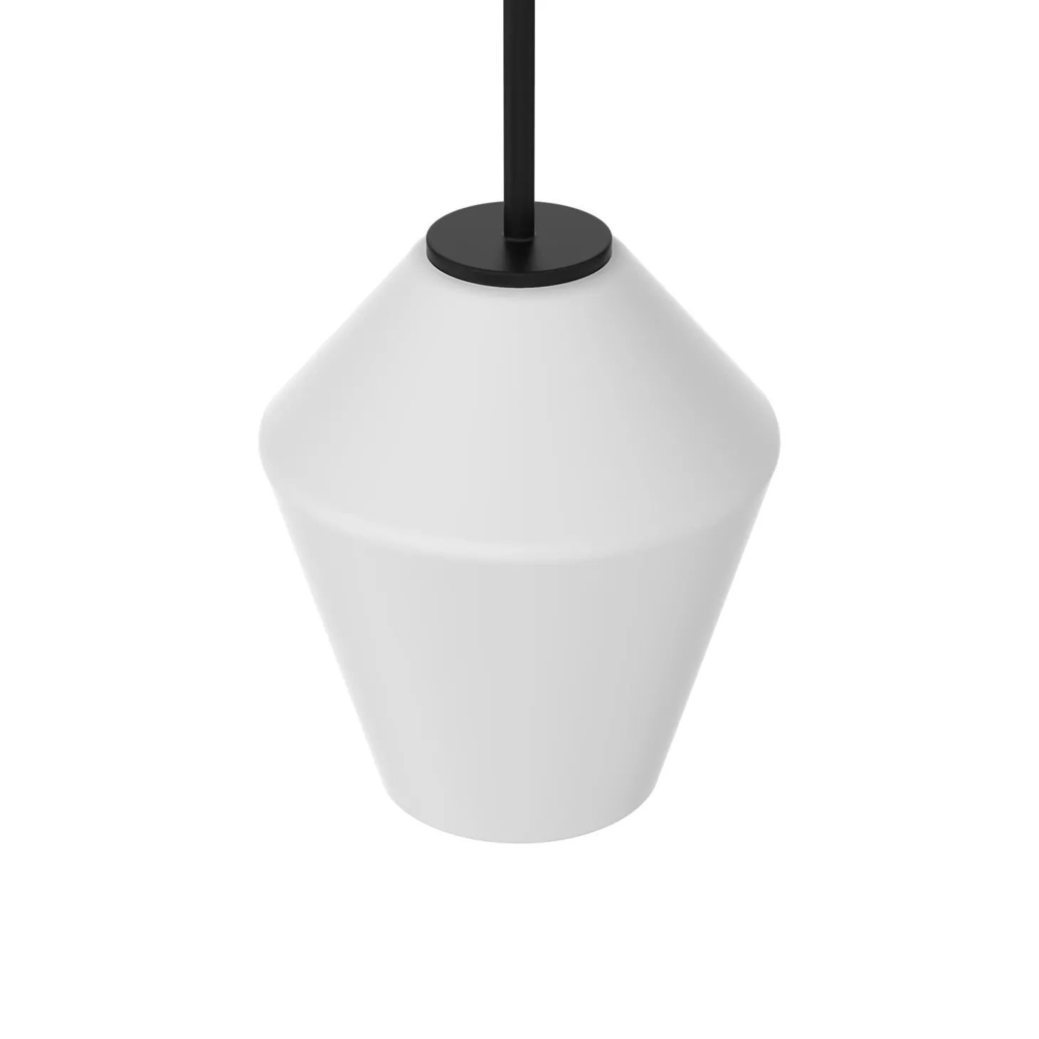 Open Box Eva 9" Opal Diamond Pendant, Matte Black