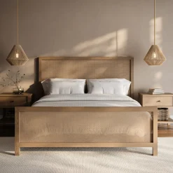 Open Box Farrah Small Jute Pendant, Natural and Aged Brass