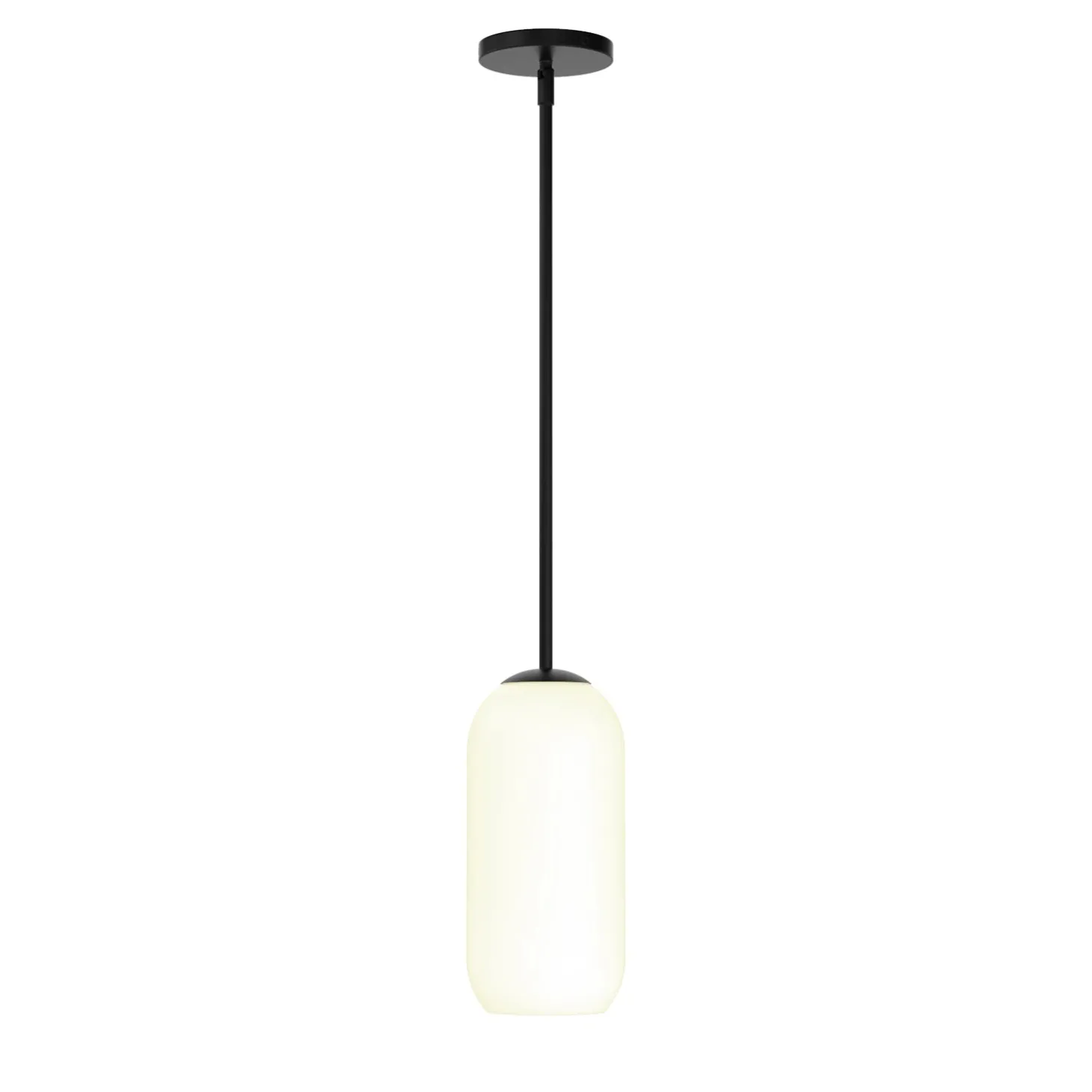 Open Box Liv 11" Opal Capsule Pendant, Matte Black