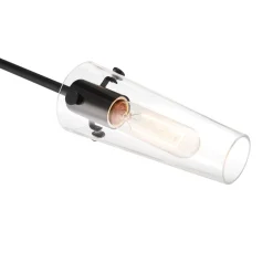 Open Box Mason 4 Light Chandelier, Matte Black