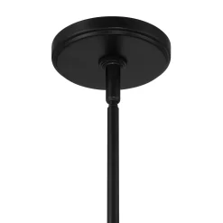 Open Box Noa 4 Light Pendant, Matte Black with White