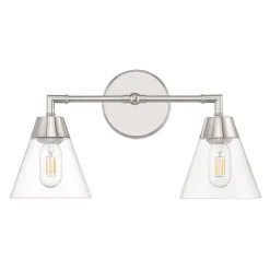 Open Box Owen 2-Light Vanity Wall Light, Polished Nickel