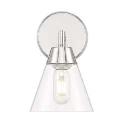 Open Box Owen 1-Light Vanity Wall Sconce, Polished Nickel