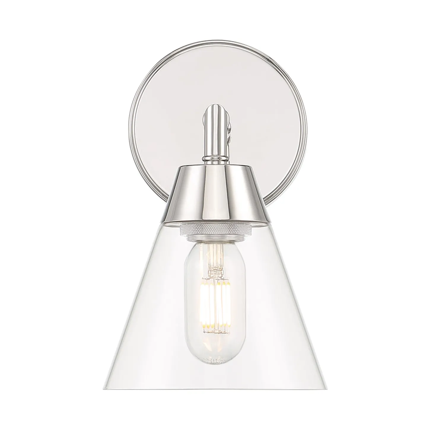 Open Box Owen 1-Light Vanity Wall Sconce, Polished Nickel