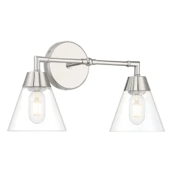 Open Box Owen 2-Light Vanity Wall Light, Polished Nickel