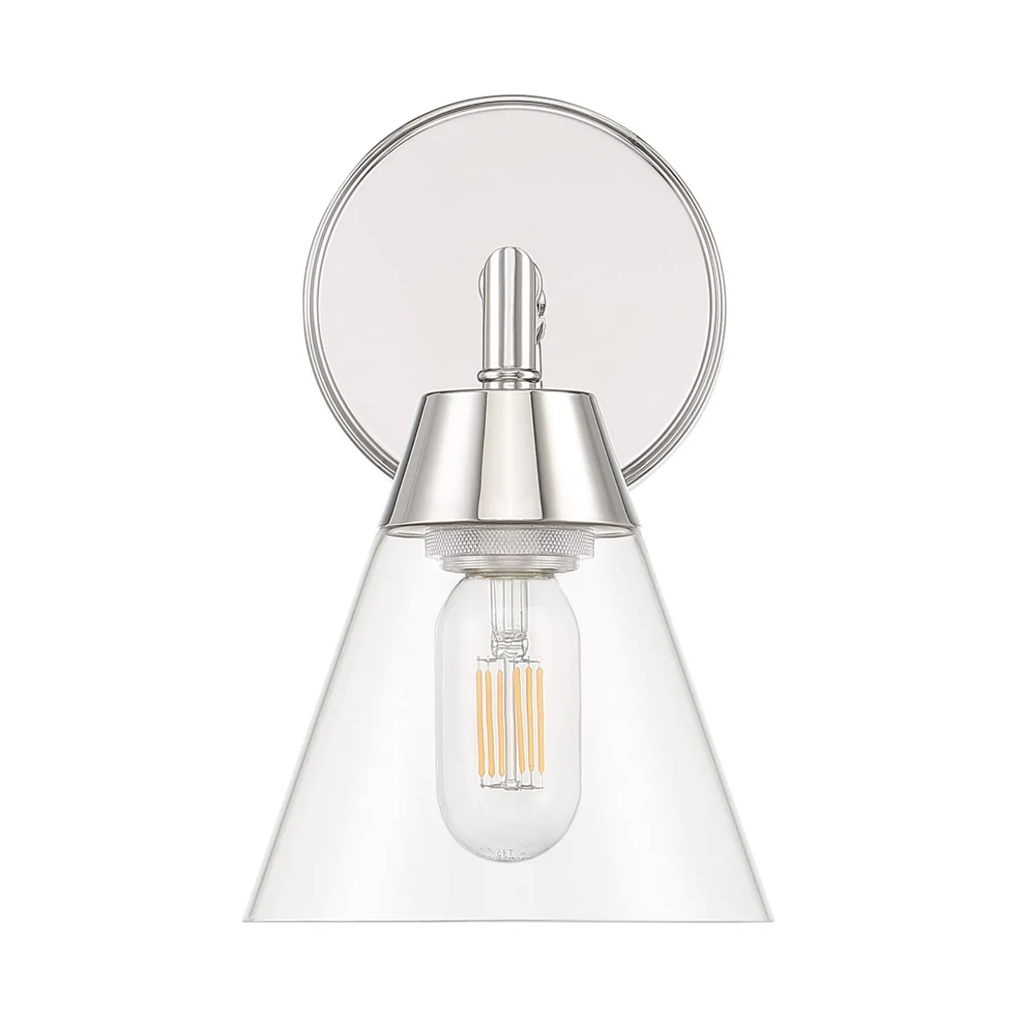 Open Box Owen 1-Light Vanity Wall Sconce, Polished Nickel