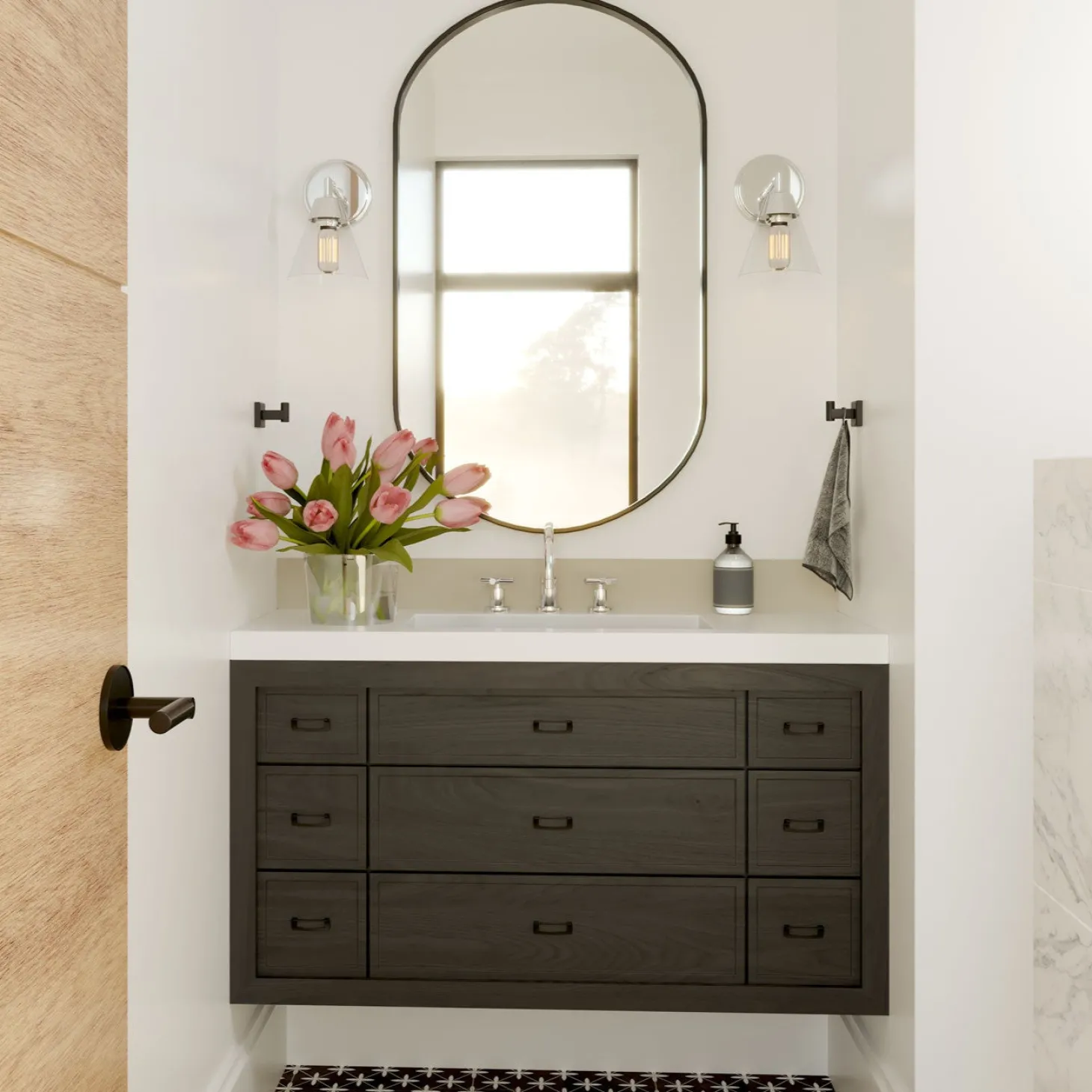 Open Box Owen 1-Light Vanity Wall Sconce, Polished Nickel