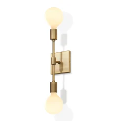 Open Box Prospect 2 Light Wall Sconce, Aged Brass