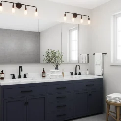 Open Box Prospect 4 Light Vanity, Matte Black