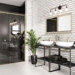 Open Box Prospect 4 Light Vanity, Matte Black