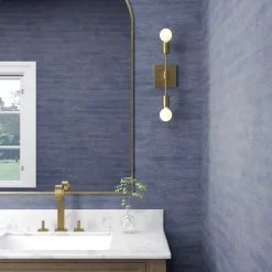 Open Box Prospect 2 Light Wall Sconce, Aged Brass