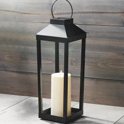 Open Box Ryder Solar Flameless Lantern, Medium