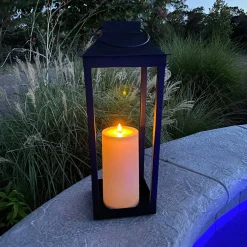 Open Box Ryder Solar Flameless Lantern, Medium