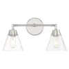 Owen 2 Light Vanity Wall Light, Polished Nickel