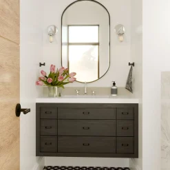 Owen 1 Light Vanity Wall Sconce, Polished Nickel