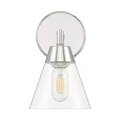 Owen 1 Light Vanity Wall Sconce, Polished Nickel