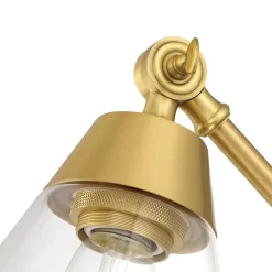 Owen Adjustable One Arm Wall Light, Satin Brass