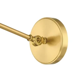 Owen Adjustable One Arm Wall Light, Satin Brass