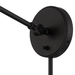 Owen Adjustable Plug-In Wall Sconce, Matte Black