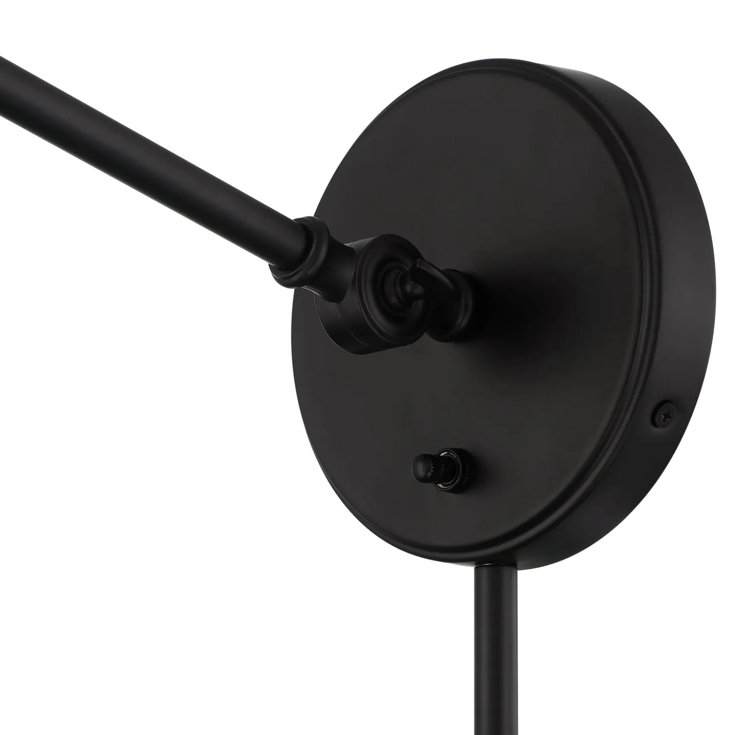 Owen Adjustable Plug-In Wall Sconce, Matte Black