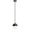Powell LED 7" Matte Black Globe Pendant