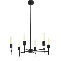 Prospect 6-Light Round Chandelier, Matte Black