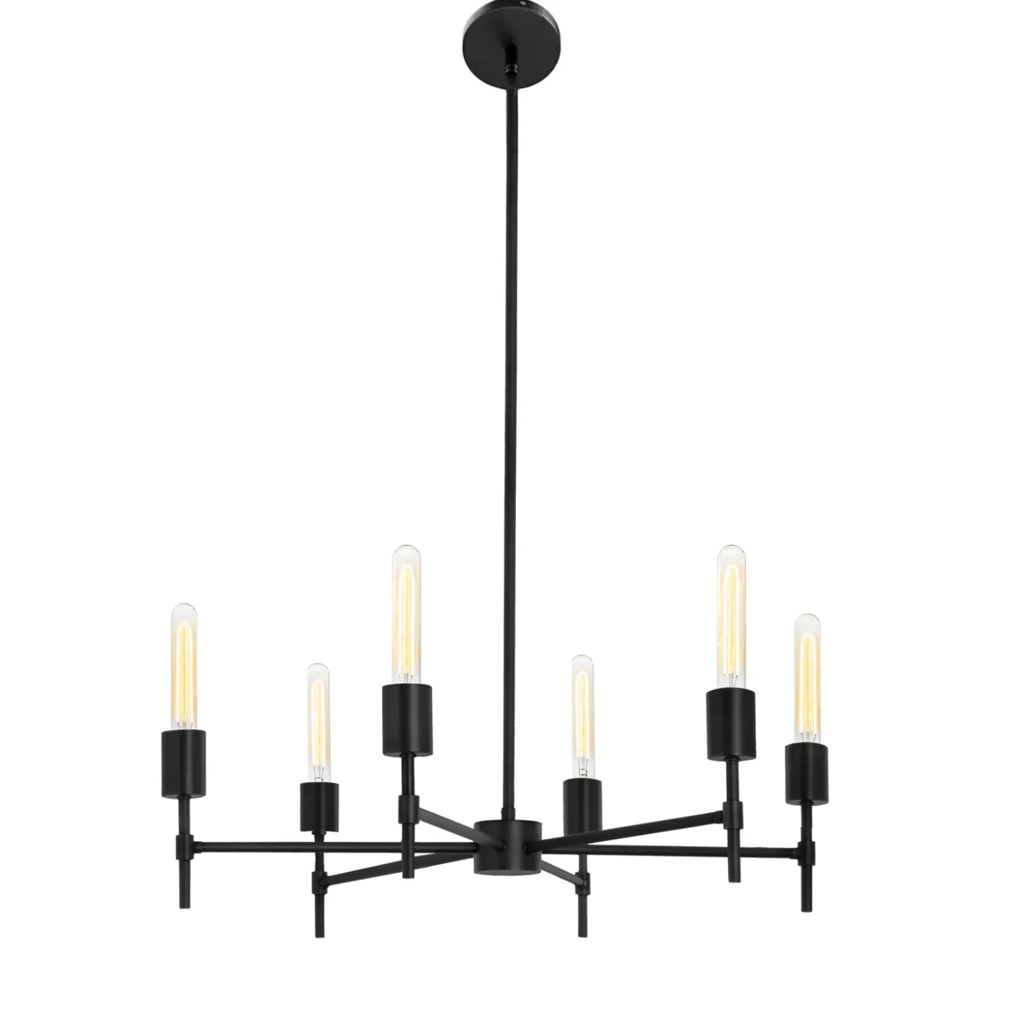 Prospect 6-Light Round Chandelier, Matte Black