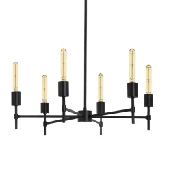 Prospect 6-Light Round Chandelier, Matte Black