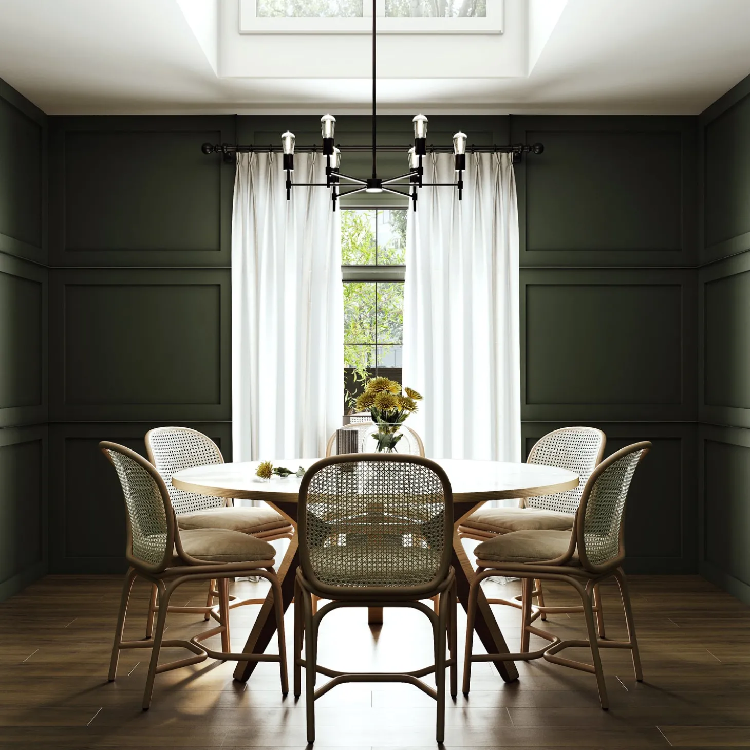 Prospect 6-Light Round Chandelier, Matte Black