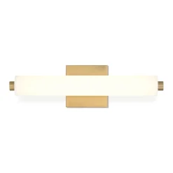 Ronan 18" Opal Glass LED Vanity Light, Aged Brass