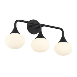 Talia 3 Light LED Vanity, Matte Black