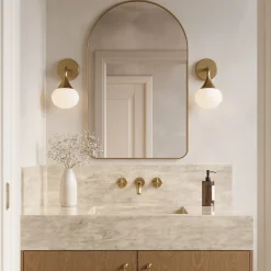 Talia LED Wall Sconce, Aged Brass