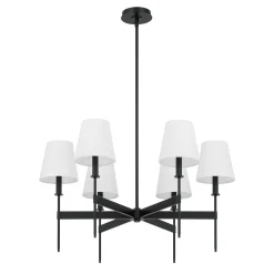Taylor 6 Light Chandelier, Matte Black