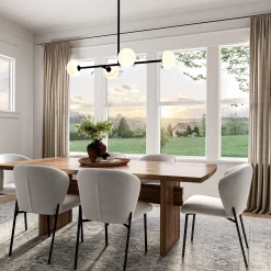 Vince 4 Light Linear LED Pendant, Matte Black