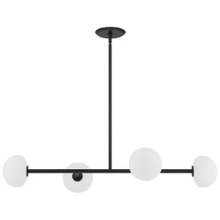 Vince 4 Light Linear LED Pendant, Matte Black