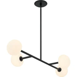 Vince 4 Light Linear LED Pendant, Matte Black