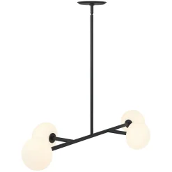 Vince 4 Light Linear LED Pendant, Matte Black