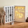 Winter Wonderland Pre-Lit LED Fold Out Wooden Advent Calendar with Drawers